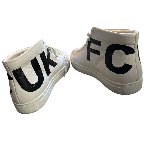 French Connection UK (FCUK) Triomphe Leather high top sneakers in white size 9 - Picture 5 of 9